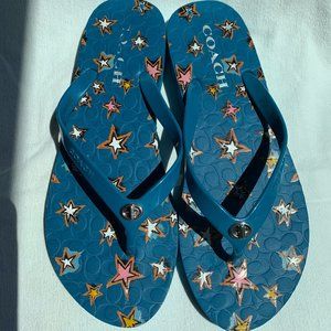 Coach Abbigail Flip Flop Teal size 9